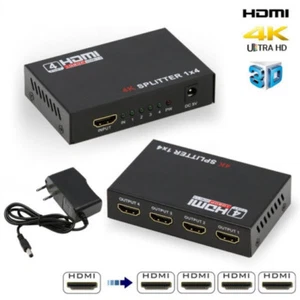 Splitter 1 x 4 Sdoppiatore Full HD 1080P UHD 4K 3D 4 Uscite HDMI Amplificate - Zdjęcie 1 z 12