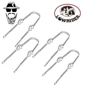 4 Original Lowrider 20" Double Square Cage TWISTED Fender Brace Chrome Bicycle - Picture 1 of 1