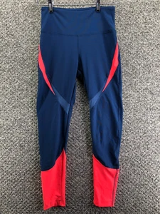 Marika High Waist Active Leggings Pants Gym Blue Orange Womens Sz S Stretch - Picture 1 of 7