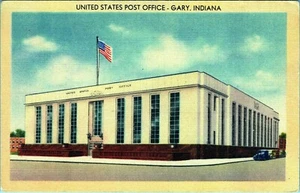 United States Post Office Gary Indiana Postkarte unbesendet - Bild 1 von 2