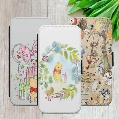 WINNIE THE POOH EEYORE CASE FOR IPHONE SAMSUNG GOOGLE FLIP WALLET PHONE COVER - Image 1 of 4
