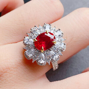New Mix Color Oval Red Fire Garnet Toapz Gemstone Silver Women Rings Adjustable