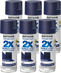 334091-6PK Painter'S Touch 2X Ultra Cover Spray Paint, 12 Oz, Satin Midnight Blu - Picture 1 of 11