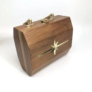 MCM Vintage Atomic Wood Purse Mod Handbag Gold Star & Handle Lined See photos! - Picture 1 of 14