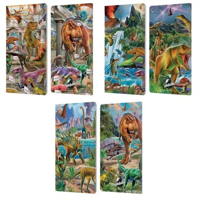 OFFICIAL P.D. MORENO DINOSAUR SCENE LEATHER BOOK WALLET CASE FOR AMAZON FIRE - Image 1 of 4