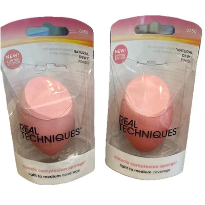 Paquete de 2 esponjas Real Techniques Miracle Complexion mezcla ligera/media NUEVO Foto 1 de 4