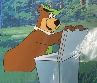 YOGI BEAR animation cel Hanna-Barbera cartoons production art vintage Cel - Image 1 of 4