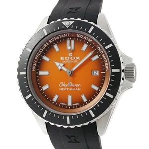EDOX WATCH SKYDIVER NEPTUNIAN 80120-3NCA-ODN AUTOMATIC ORANGE DIAL MEN'S 44MM - Picture 1 of 7