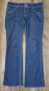 Hudson Signature Bootcut Flare Jeans Dark Wash W170R Mid Rise Sz 31 Flap Pockets - Picture 1 of 3