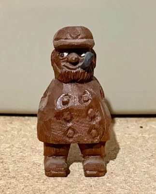 Hand Carved Wooden Folk Art Sea Captain Figurine - Image 1 of 4