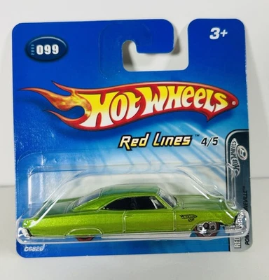 Tarjeta corta diecast Pontiac Bonneville 2005 Hot Wheels 099 Red Lines 4/5 Foto 1 de 3