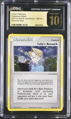 CGC 10 PRISTINE Celio's Network Fire Red & Leaf Green 88/112 Holo Pokemon - Image 1 of 2