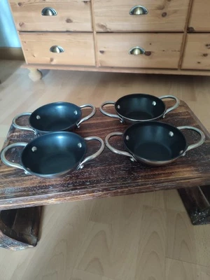 4kleine Servierpfännchen aus Edelstahl von Cock's Essentials 12cm - Bild 1 von 4