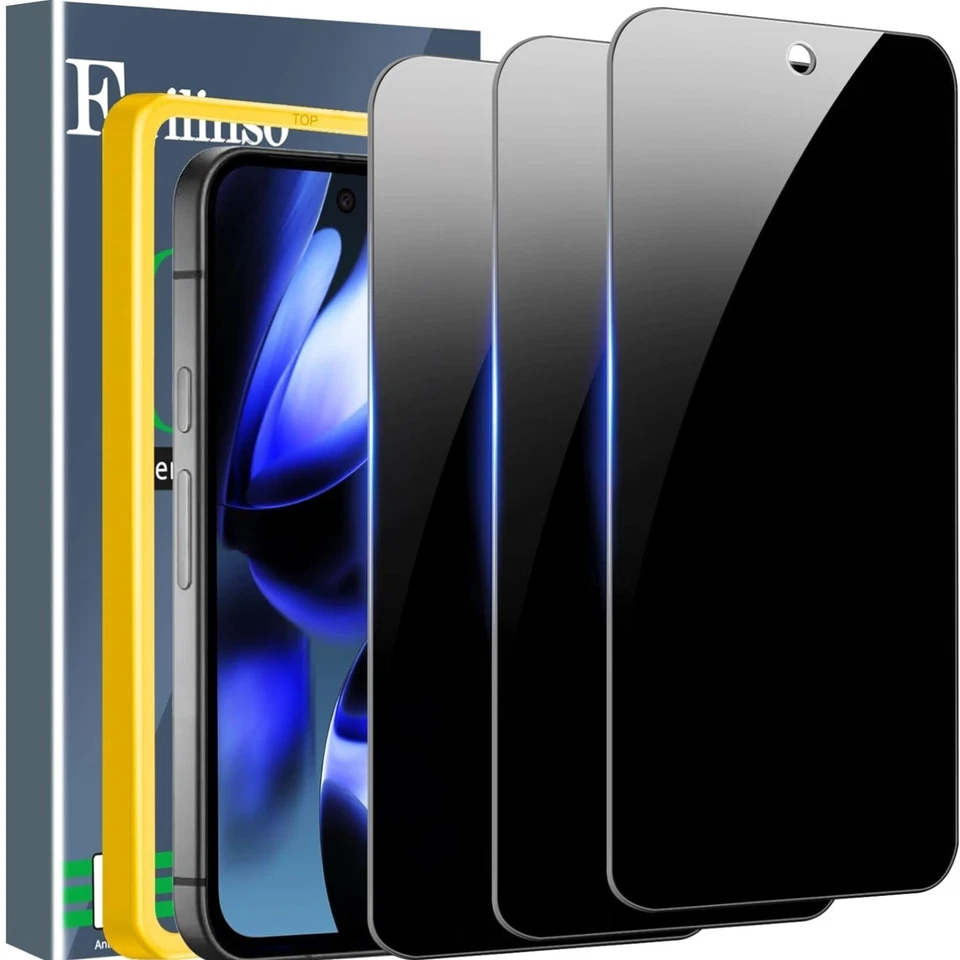 Конфиденциальность протектор экрана закаленное стекло 3 упаковки для телефона чехол дружественный анти шпион - Изображение 1 из 1