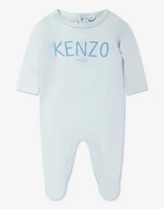 KENZO KIDS Baby Unisex Baby Grows Blue 3 Months Romper Kids Logo Bib Playsuit - Picture 1 of 4