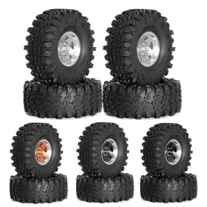 4PCS 118mm 1.9" Tires & 12mm Hex Wheels Rim Set for 1/10 RC Rock Crawler SCX10  - Bild 1 von 23