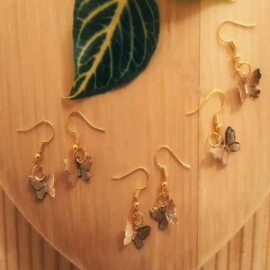 Earring Butterfly crystal Silver Golden plated Women Drop Pearl Jewelry gift - Picture 1 of 8