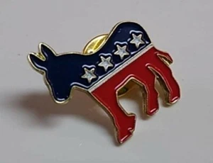 Democratic Donkey Patriotic Political Enamel Lapel Pin - Bild 1 von 3