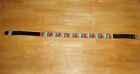 New Leather Studded Belt 46 1/2 Inches Long Rainbow Colors