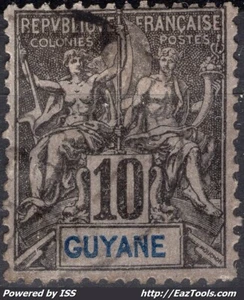 GUYANE TYPE GROUPE N° 34 AVEC OBLITERATION - Picture 1 of 2