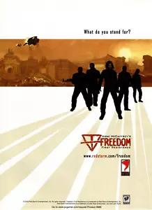 2000 ANNE MCCAFFREYS FREEDOM GAME PRINT AD RED STORM PC GAME PRINT AD / POSTER - Picture 1 of 2