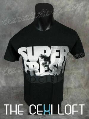 Mens Black T-Shirt Konflic Super Fresh Society with Surfer Soft SLIM FIT - Image 1 of 3
