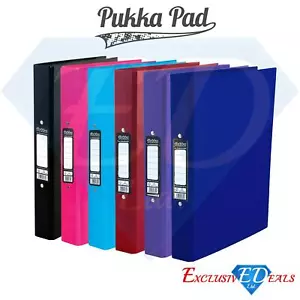  Pukka A4 2-Ring Binders Assorted Colours Paper Presentation & Security - Picture 1 of 31