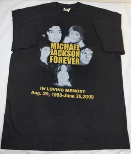 2009 Michael Jackson Forever Memorial T-Shirt "in loving memory" Größe XL Neu ohne Etikett - Bild 1 von 12
