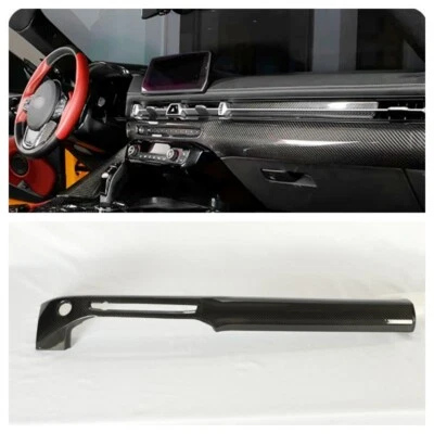 For Toyota Supra A90A91 Bull Demon King Dry Carbon Interior Dashboard Trim Strip Foto 1 de 4