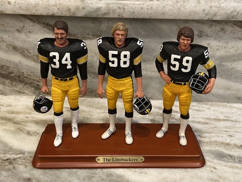 Danbury Mint Pittsburgh Steelers The Linebackers figurine🔥 Cover