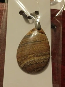 ~ Impresionante Cuadro Jaspe Colgante Piedra Curativa Wicca Pagano - Imagen 1 de 1