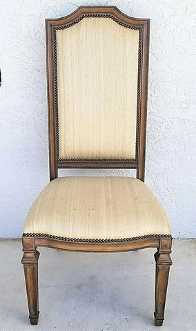 (1 or 2) MAITLAND SMITH Italian Provincial Brass Nail Trim Dining Accent Chair Cover