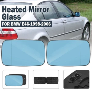 For 2000-2005 BMW E46/E39 Driver&Passenger Side Mirror Glass Heated with Backing - Imagen 1 de 12