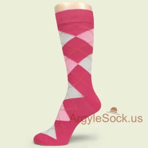 PINK (Bright Pink, Light Pink, Hot Pink) Men Dress Socks, non-brand, FREE-SHIP - Picture 1 of 23