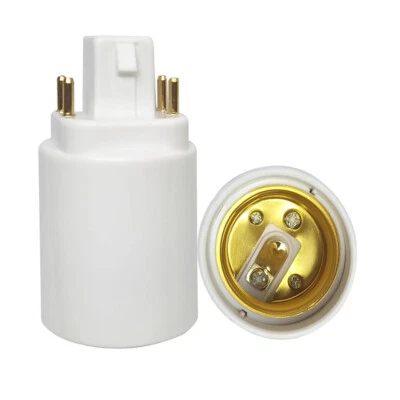 G24q to E27 E26 Screw LED Light Bulb Lamp Adapter Converter Holder 4Pin 110V220V - Image 1 of 4