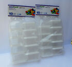20 🐠 MINI Plastic CONTAINERS 🐠 2" Square, Stackable