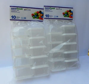 20 ๐ MINI Plastic CONTAINERS ๐ 2" Square, Stackable - Picture 1 of 7