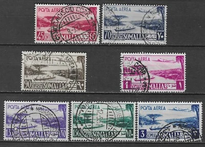 SOMALIA 1950 AIR, PART SET TO 3s. FINE USED.  7 STAMPS.    (C160) — 第 1/2 张图片