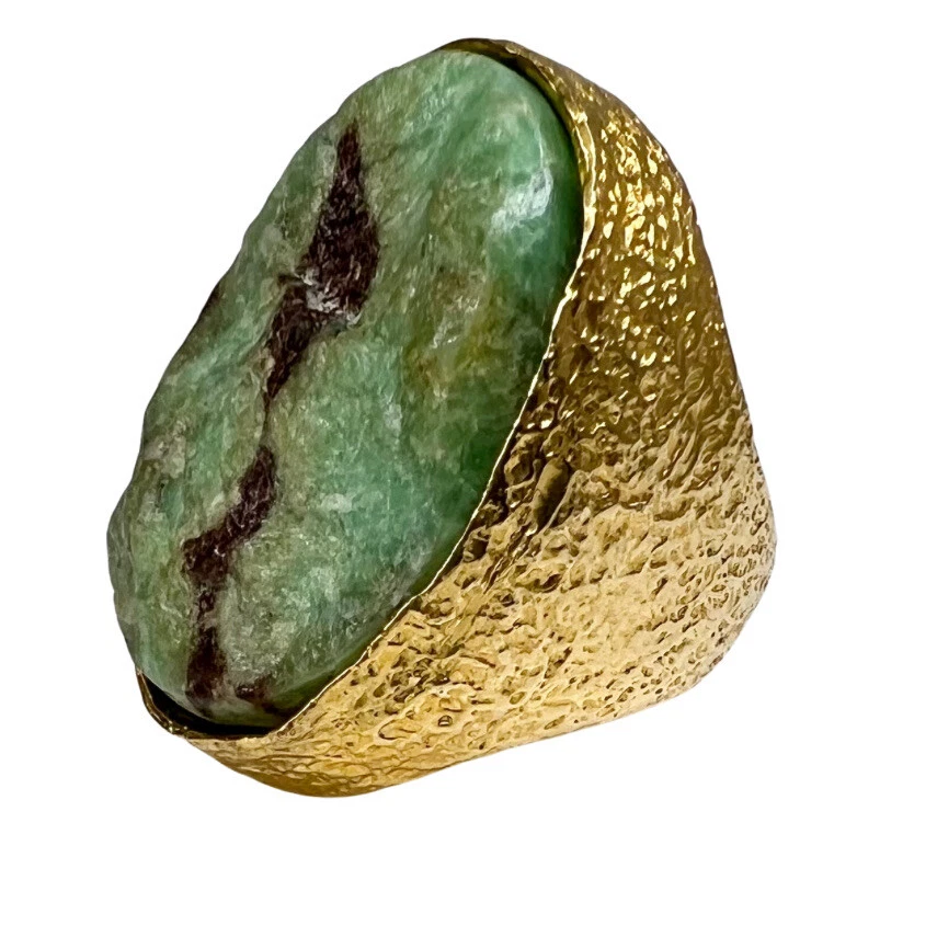 ANILLO CÓCTEL ALEXIS BITTAR TONO DORADO Y CRISOPRASA - Talla EU 54 UK N 1/2 US 7 Foto 1 de 4