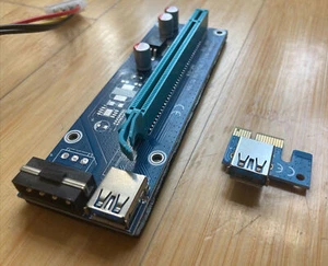 Pcie Express PCI-E 1x To 16x Extender Riser Card ADAPTER RIG & MINING - Photo 1/2