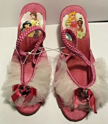 BELLE+CINDERELLA+AURORA+RAPUNZEL+JASMINE~DRESSY~SLIPPERS~9/10~NEW~Disney Store - Image 1 of 4