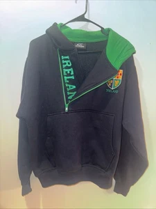 Live For Rugby Ireland Hoodie Men's Xsmall Blue 1/2 Zip Sweatshirt Embroidered - Picture 1 of 7