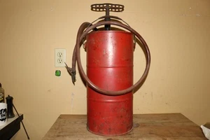Antique Vintage 1940's Canco Hand Pump Fire Extinguisher Gas Station - Picture 1 of 13
