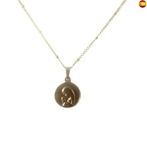 Collar Virgen Niña. Cadena de bolitas de acero inoxidable. Regalo perfecto para - Imagen 1 de 7