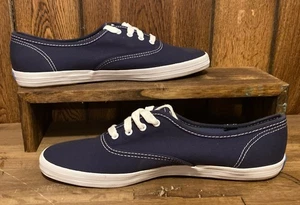Keds Women's Champion Lace Up Sneaker Navy Canvas Size 10 Narrow - Picture 1 of 4