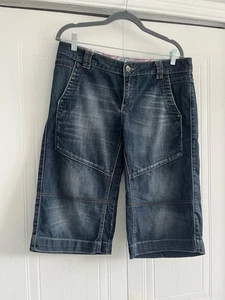 Pantalones cortos holgados Fat Face para dama talla 12 azul denim Bermudas - Imagen 1 de 9