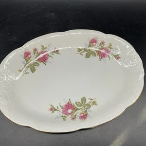 Vtg Wawel Fine China Made In Poland "Moss Rose" 13" Serving Platter - Picture 1 of 9