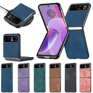 For Motorola Razr 60 Ultra 50 40 Razr+2025 Vintage Leather Slim Phone Case Cover - Picture 1 of 18