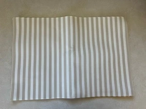 Placemats Set 8 Washable Heat Stain Resistant Place Mats 13Wx19L Tan Striped Pic - Picture 1 of 5