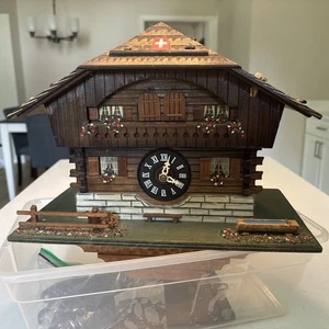 Large Vintage Swiss Kuckuckswalzer Bayrischer Landler Wall/Cuckoo Clock As Is - Bild 1 von 17